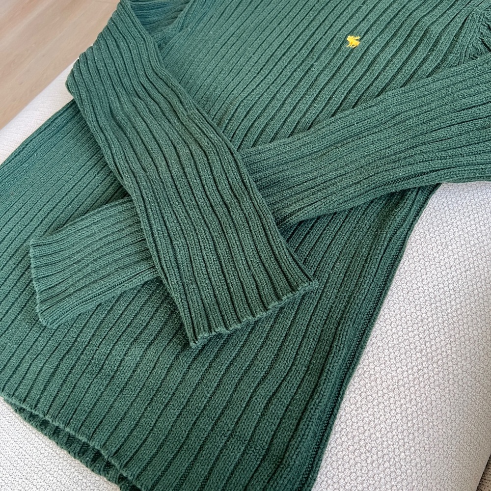 Abercrombie & Fitch Gray Ribbed Knit Sweater